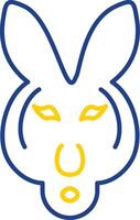 Kangaroo Line Two Color Icon vector