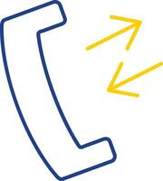 Phone Receiver Line Two Color Icon vector