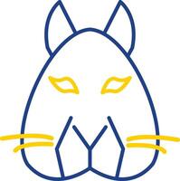 Squirrel Line Two Color Icon vector