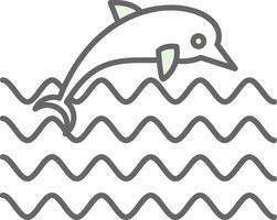 Dolphin Fillay Icon vector