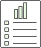 Data Report Fillay Icon vector