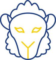 Sheep Line Two Color Icon vector
