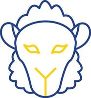 Sheep Line Two Color Icon vector