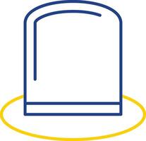 Top Hat Line Two Color Icon vector