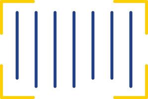 Barcode Line Two Color Icon vector