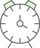 alarma reloj relleno icono vector