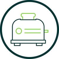 Toaster Line Circle Icon vector