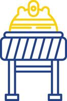 Roadblock Line Two Color Icon vector