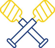 Paddle Line Two Color Icon vector