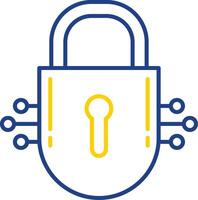 Lock Line Two Color Icon vector