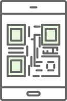 Qr Code Fillay Icon vector