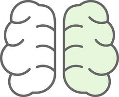 brain Fillay Icon vector