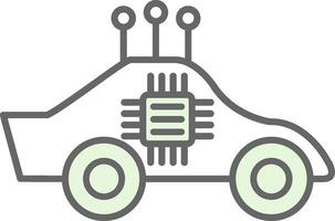 Autonomous Car Fillay Icon vector