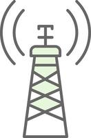 Signal Tower Fillay Icon vector