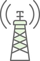 Signal Tower Fillay Icon vector