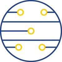 Mars Line Two Color Icon vector