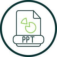 Ppt Line Circle Icon vector