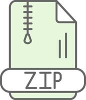 Zip Fillay Icon vector