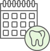 Dental Schedule Fillay Icon vector