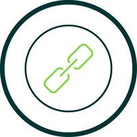 Link Line Circle Icon vector