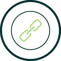 Link Line Circle Icon vector