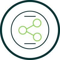 Share Line Circle Icon vector