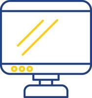 Monitor Line Two Color Icon vector