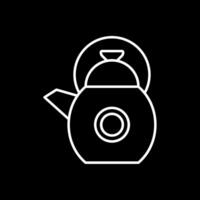 Kettle Line Inverted Icon vector