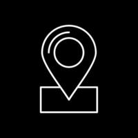 Map Line Inverted Icon vector