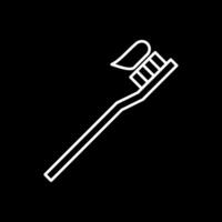 Toothbrush Line Inverted Icon vector