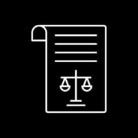 Legal Document Line Inverted Icon vector