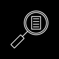 Audit Line Inverted Icon vector
