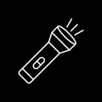 Torch Line Inverted Icon vector