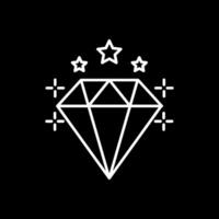 icono de línea de diamante invertida vector