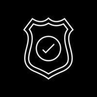 Sheild Line Inverted Icon vector