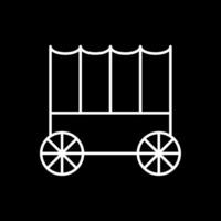 Carriage Line Inverted Icon vector