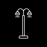 Street Lamp Line Inverted Icon vector