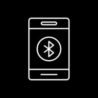 Bluetooth Line Inverted Icon vector