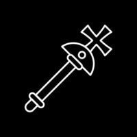 Scepter Line Inverted Icon vector