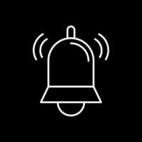 Bell Line Inverted Icon vector