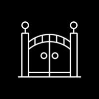 Gate Line Inverted Icon vector