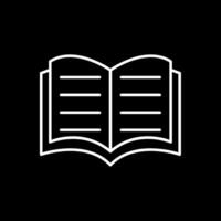 Book Line Inverted Icon vector