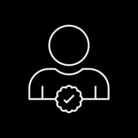 Verified User Line Inverted Icon vector