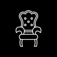 Throne Line Inverted Icon vector