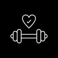 Gym Line Inverted Icon vector