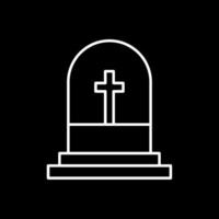 Grave Line Inverted Icon vector