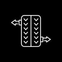 Wheel Alignment Line Inverted Icon vector