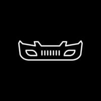Bumper Line Inverted Icon vector
