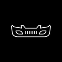 Bumper Line Inverted Icon vector