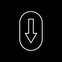 Scroll Down Line Inverted Icon vector